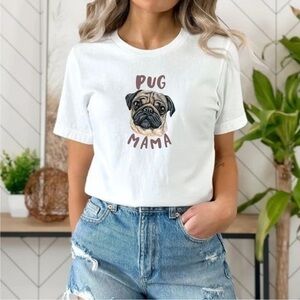 Pug Mom Dog Mom Graphic T Shirt